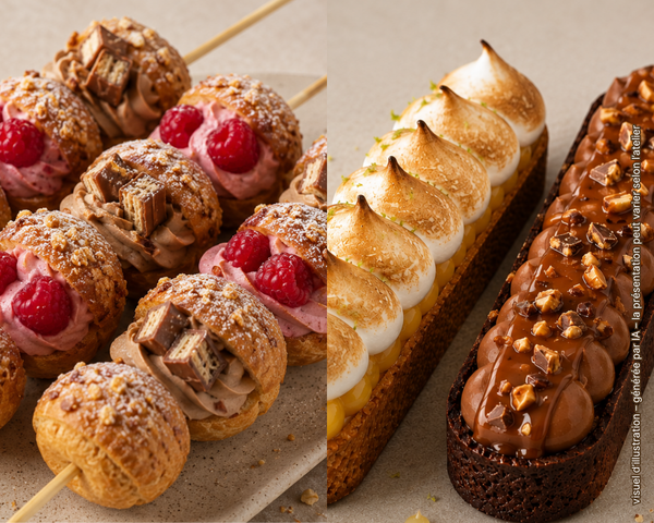 ÉCLAIRS MODERNES & BROCHETTES DE CHOUX FAÇON ST-HONORÉ