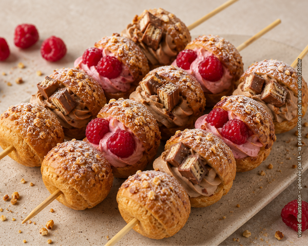 ÉCLAIRS MODERNES & BROCHETTES DE CHOUX FAÇON ST-HONORÉ