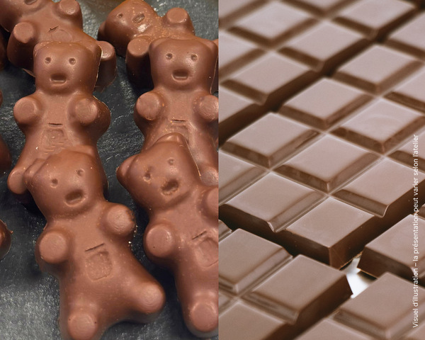 OURSONS GUIMAUVE ET TABLETTES CHOCOLAT PERSONNALISÉES