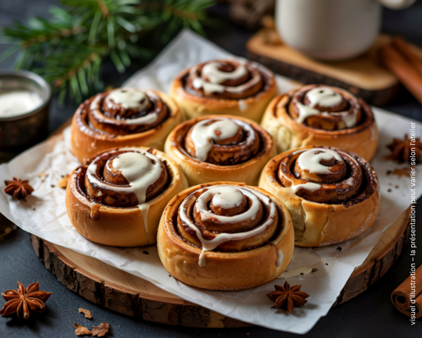 CINNAMON ROLLS ET BRIOCHE FEUILLETÉE AUX PRALINES