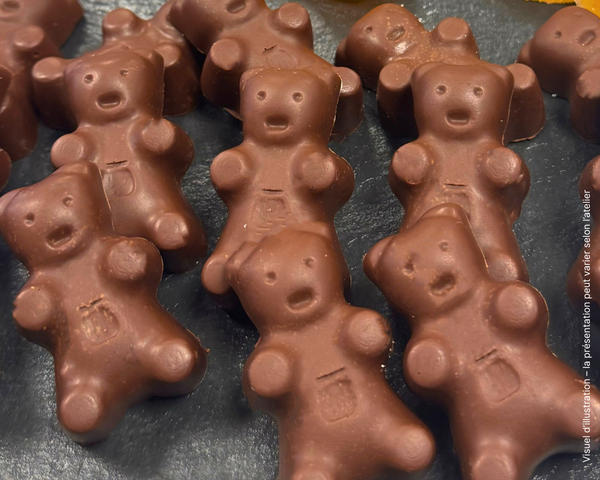 OURSONS GUIMAUVE ET TABLETTES CHOCOLAT PERSONNALISÉES