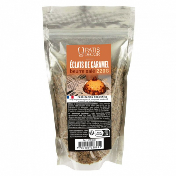 ECLATS DE CARAMEL BEURRE SALE PATISDECOR 220G